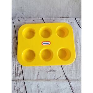 Little Tikes Yellow Cupcake Muffin Pan Play Food Baking Vintage Replacement